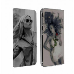 Etui rabattable personnalisé recto verso pour Samsung Galaxy A31
