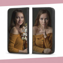 Etui rabattable personnalisé recto verso pour Huawei P Smart S