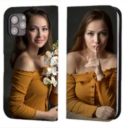 Etui iphone 13 PRO MAX rabattable personnalisé recto verso