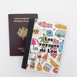 Porte passeport à personnaliser recto verso avec photo