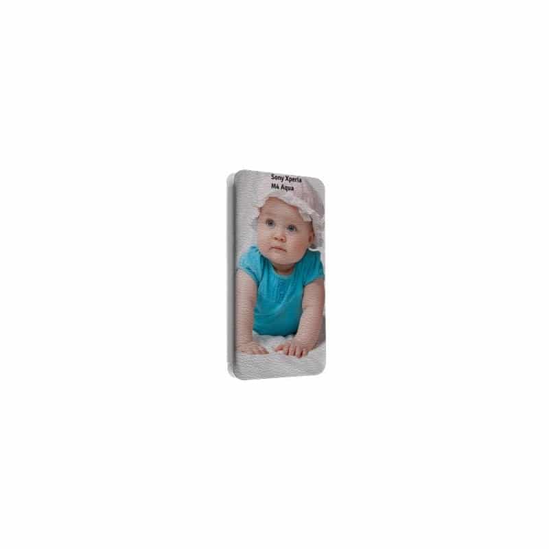 Etui rabattable portefeuille personnalisé pour Sony Xperia M4 Aqua Etui rabattable portefeuille personnalisé pour Sony Xperia M4 Aqua