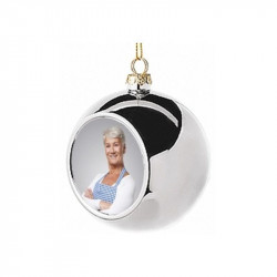 Boule de Noël personnalisée argentée