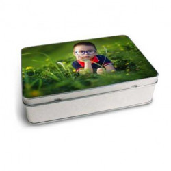 Boite à cadeau / bonbon rectangulaire personnalisée en aluminium