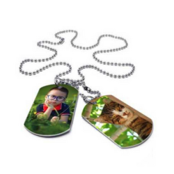 Pendentif plaque militaire personnalisable