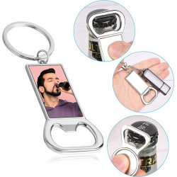 Décapsuleur porte-clé personnalisable en métal
