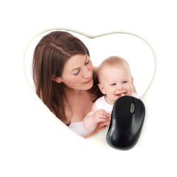 Tapis de souris en coeur à personnaliser