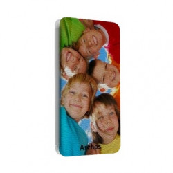 Etui rabattable portefeuille personnalisé pour Archos Platinium 5.0'' à l'aide d'une photo