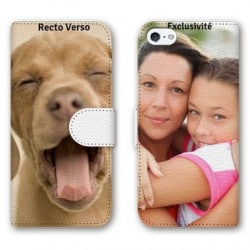 Etui rabattable personnalisé RECTO VERSO pour iPhone 6 plus à l'aide d'une photo