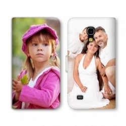 Etui rabattable portefeuille personnalisé pour Samsung Galaxy S4
