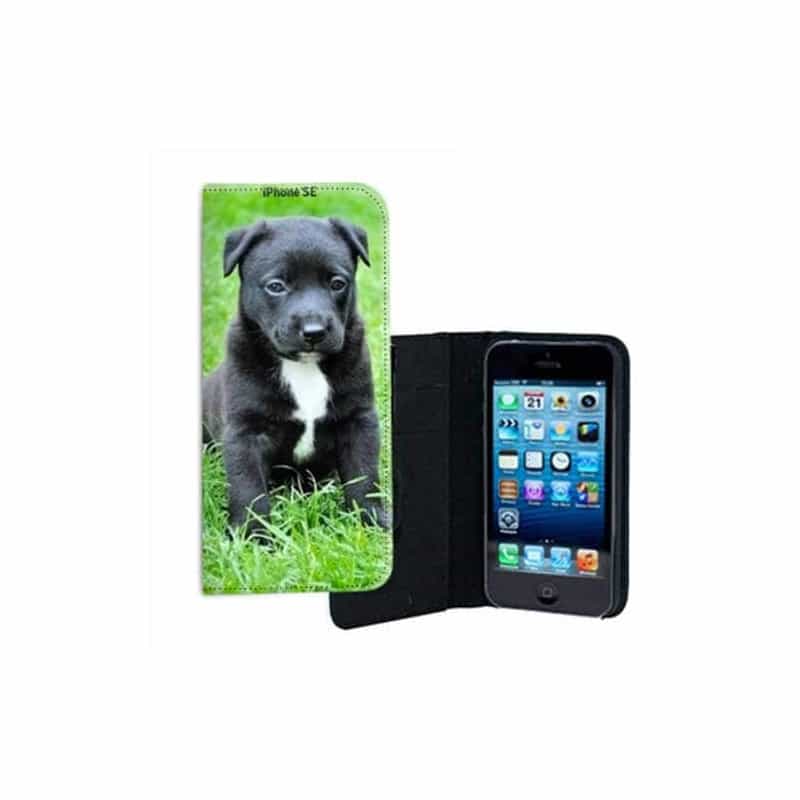 Etui rabattable personnalisé portefeuille pour iPhone SE Etui rabattable personnalisé portefeuille pour iPhone SE