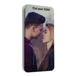 Etui rabattable portefeuille personnalisé pour Sony Xperia M5
