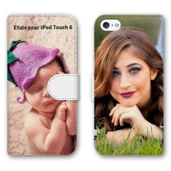 Etui rabattable personnalisé recto verso pour iPod Touch 6