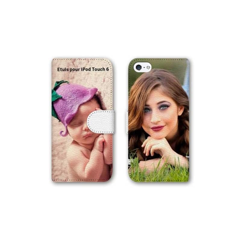 Etui rabattable personnalisé recto verso pour iPod Touch 6 Etui rabattable personnalisé recto verso pour iPod Touch 6