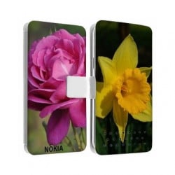Etui rabattable personnalisé recto verso pour Nokia Lumia 925