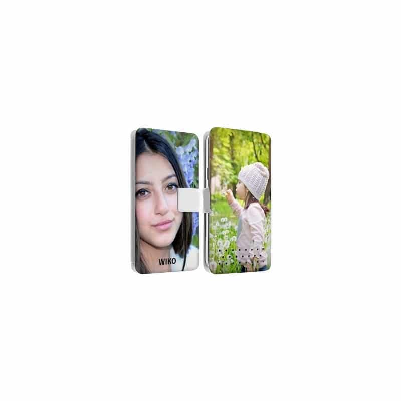 Etui rabattable personnalisé recto verso pour wiko ozzy Etui rabattable personnalisé recto verso pour wiko ozzy