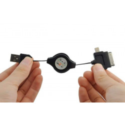 Cable micro usb retractable universel