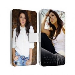 Etui rabattable personnalisé recto verso pour HTC Desire 630