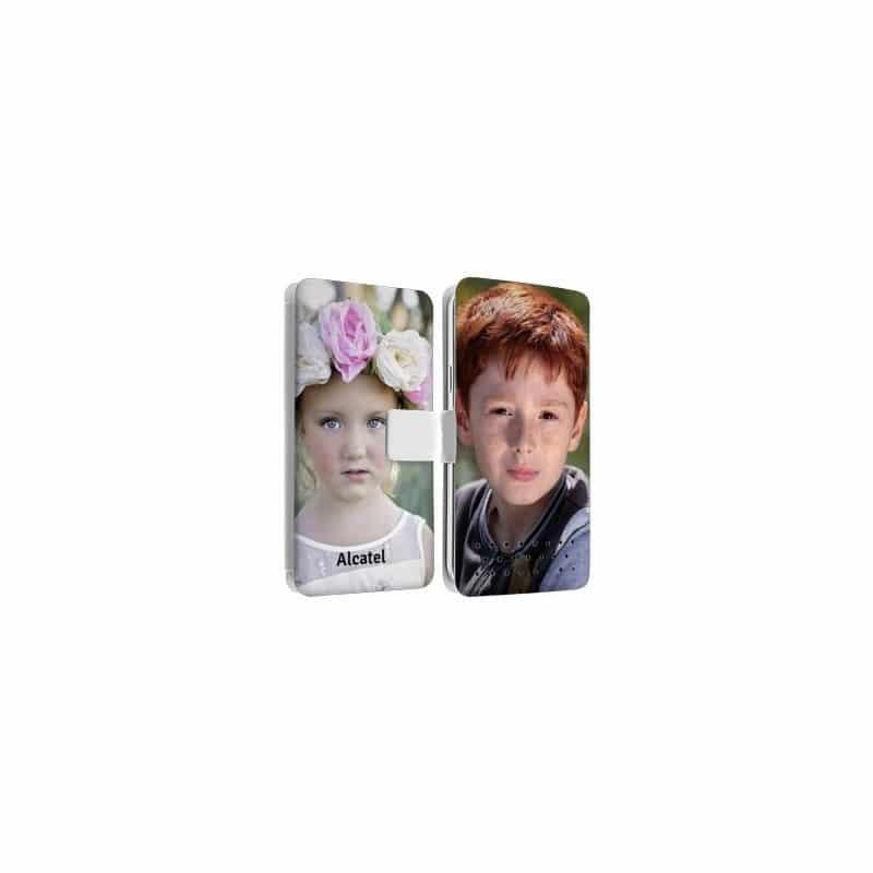 Etui rabattable personnalisé recto verso pour Alcatel pop star Etui rabattable personnalisé recto verso pour Alcatel pop star