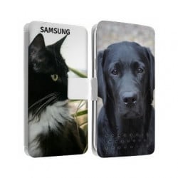 Etui rabattable personnalisé recto verso pour Samsung galaxy J5 2016