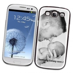 coque personnalisée  en gel silicone souple pour samsung galaxy core 2