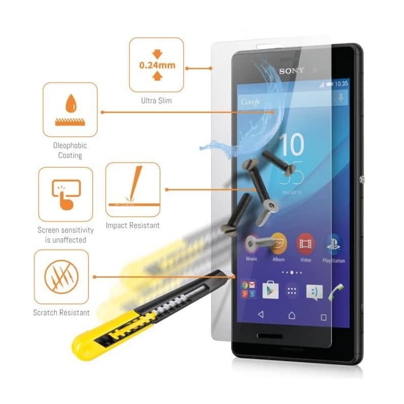 FILM de protection EN VERRE TREMPE pour SONY Xperia M5 FILM de protection EN VERRE TREMPE pour SONY Xperia M5
