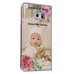 Etui rabattable portefeuille personnalisé pour Samsung Galaxy S6 Edge  à l'aide d'une photo