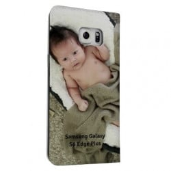 Etui rabattable portefeuille personnalisé pour Samsung Galaxy S6 Edge plus  à l'aide d'une photo