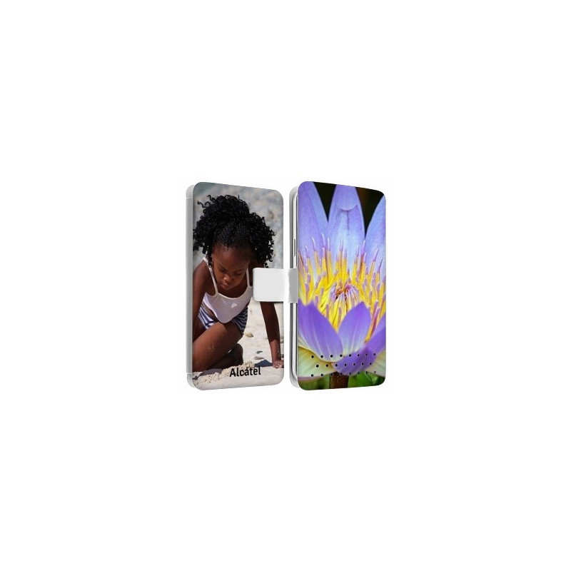 Etui rabattable personnalisé recto verso pour alcatel A5 Etui rabattable personnalisé recto verso pour alcatel A5