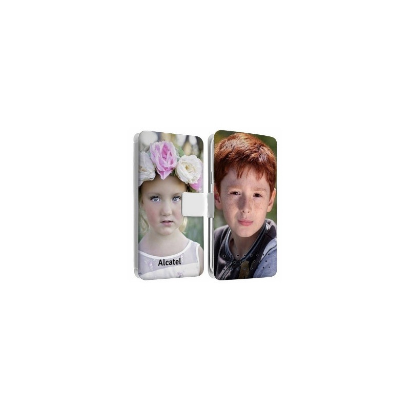 Etui rabattable personnalisé recto verso pour Alcatel pixi 4-6" Etui rabattable personnalisé recto verso pour Alcatel pixi 4-6"