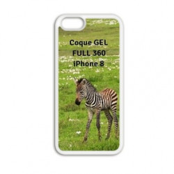 Coque souple FULL 360 personnalisée en silicone pour iPhone 8