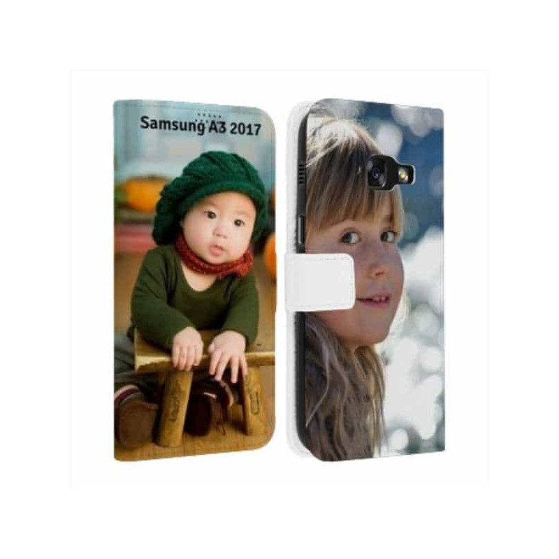 Etui rabattable personnalisé recto verso pour samsung galaxy A3 2017 Etui rabattable personnalisé recto verso pour samsung galaxy A3 2017