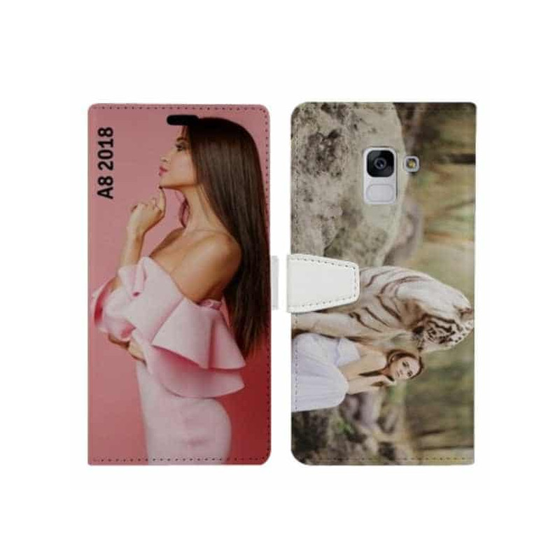 Etui rabattable portefeuille personnalisé pour Samsung Galaxy A8 2018 Etui rabattable portefeuille personnalisé pour Samsung Galaxy A8 2018