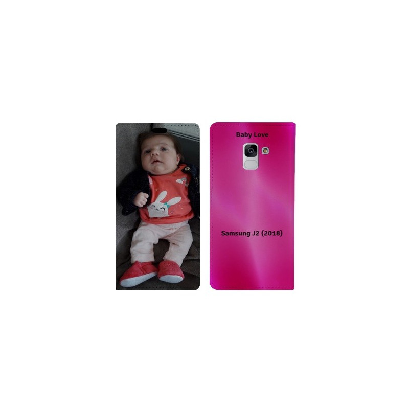 Etui rabattable portefeuille personnalisé pour Samsung Galaxy J2 (2018) Etui rabattable portefeuille personnalisé pour Samsung Galaxy J2 (2018)