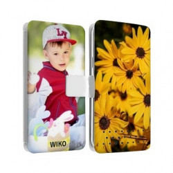 Etui rabattable personnalisé recto verso pour wiko view  Pro