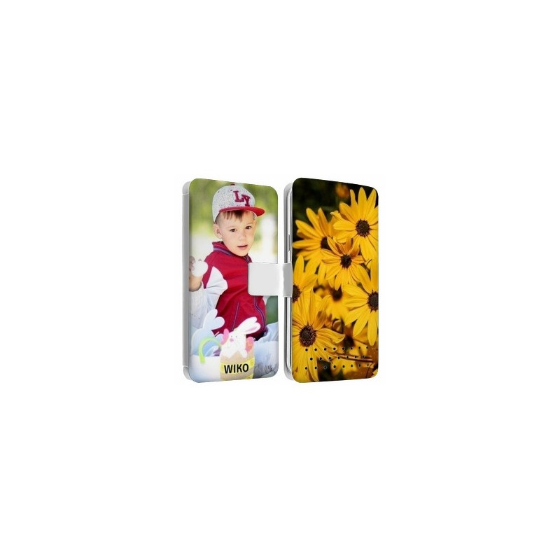 Etui rabattable personnalisé recto verso pour wiko view LITE Etui rabattable personnalisé recto verso pour wiko view LITE