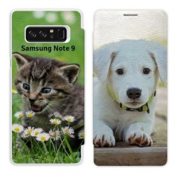 Etui rabattable portefeuille personnalisé pour Samsung Galaxy  NOTE 9