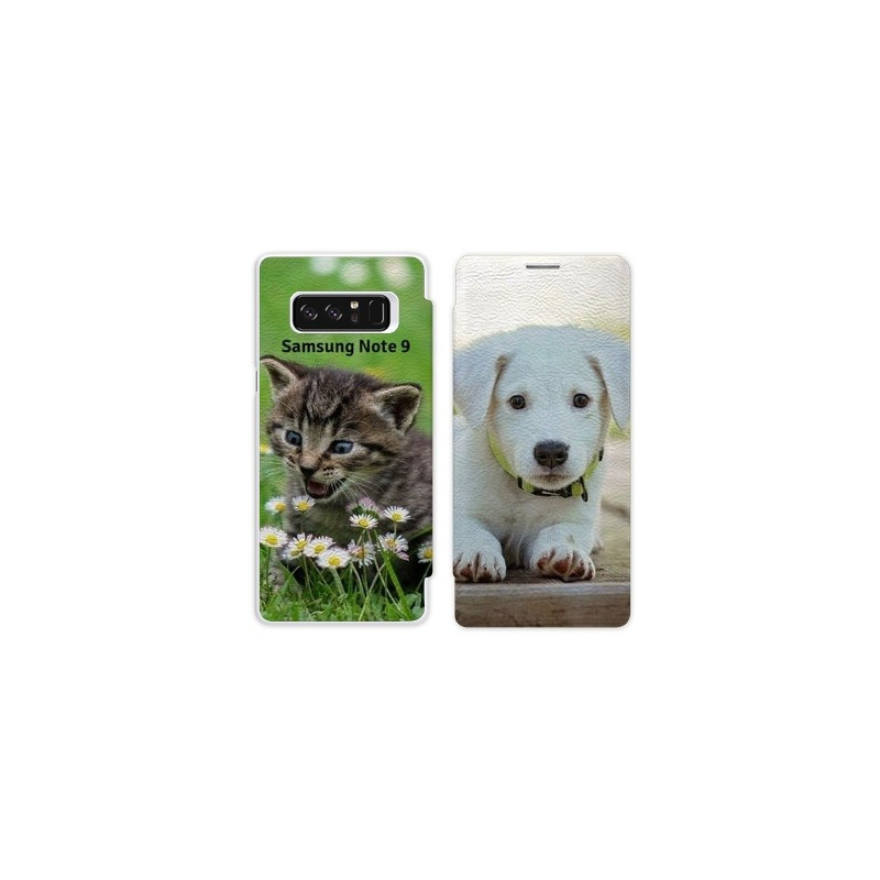 Etui rabattable portefeuille personnalisé pour Samsung Galaxy NOTE 9 Etui rabattable portefeuille personnalisé pour Samsung Galaxy NOTE 9