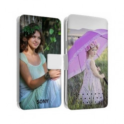 Etui rabattable personnalisé recto verso pour sony xperia XZ2 PREMIUM