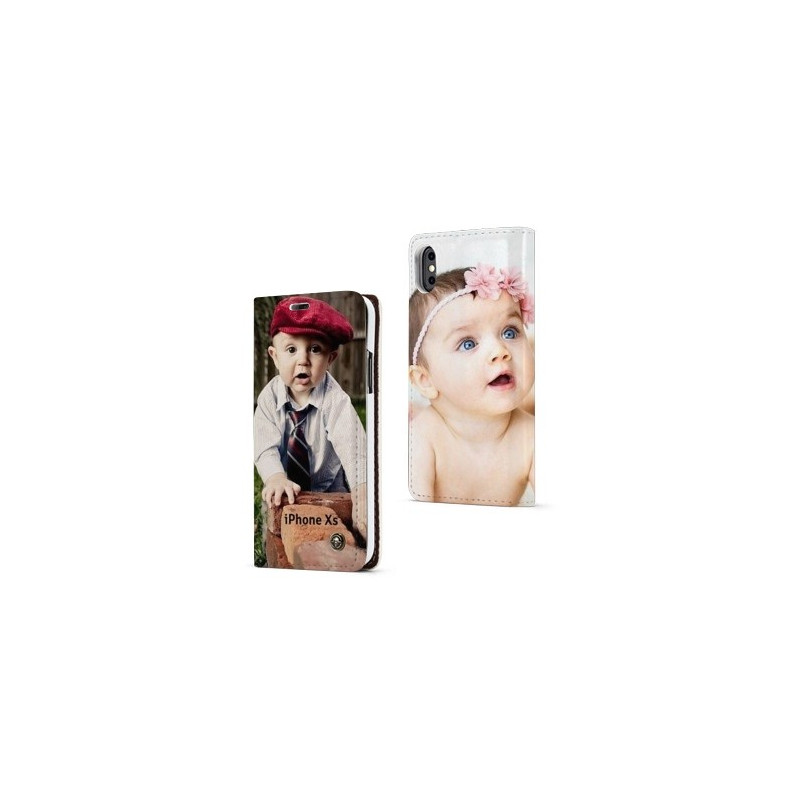 Etui rabattable personnalisé portefeuille RECTO VERSO pour iPhone Xs à l'aide d'une photo Etui rabattable personnalisé portefeuille RECTO VERSO pour iPhone Xs à l'aide d'une photo