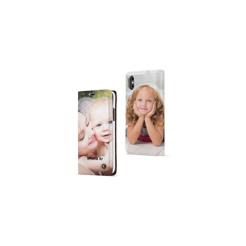 Etui rabattable personnalisé portefeuille RECTO VERSO pour iPhone Xr à l'aide d'une photo Etui rabattable personnalisé portefeuille RECTO VERSO pour iPhone Xr à l'aide d'une photo