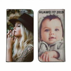 Etui rabattable personnalisé recto verso pour huawei Y7 2019/Y7 PRO 2019