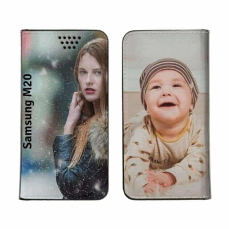 Etui rabattable personnalisé recto verso pour Samsung Galaxy M20 Etui rabattable personnalisé recto verso pour Samsung Galaxy M20