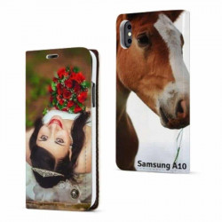 Etui rabattable personnalisé recto verso pour Samsung Galaxy A10