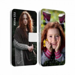 Etui rabattable personnalisé recto verso pour  sfr Altice S32