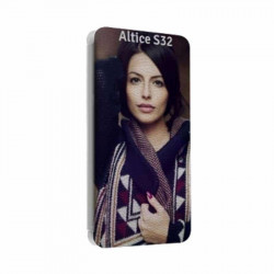 Etui rabattable portefeuille personnalisé pour Sfr Altice S32
