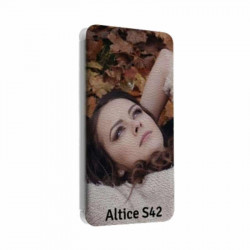 Etui rabattable portefeuille personnalisé pour Sfr Altice S42