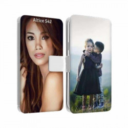 Etui rabattable personnalisé recto verso pour  sfr Altice S42