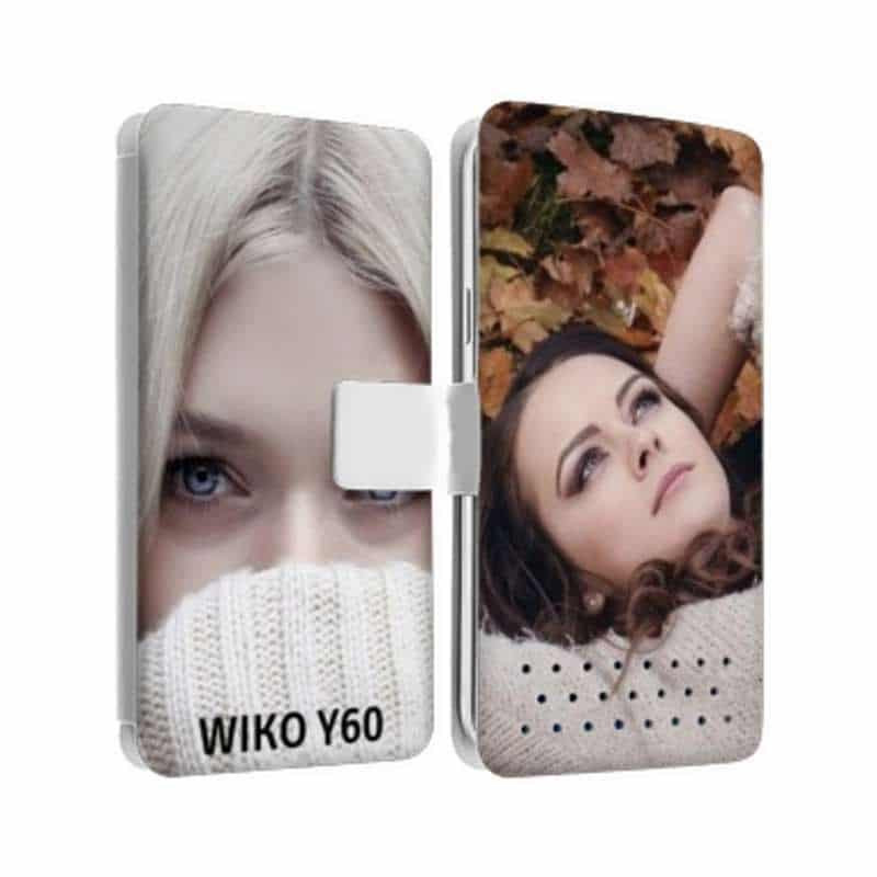 Etui rabattable personnalisé recto verso pour wiko y60 Etui rabattable personnalisé recto verso pour wiko y60