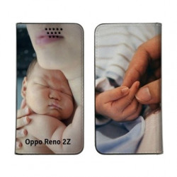 Etui rabattable personnalisé portefeuille RECTO VERSO pour Oppo Reno 2Z