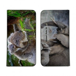 Etui rabattable personnalisé recto verso pour Huawei Mate 30